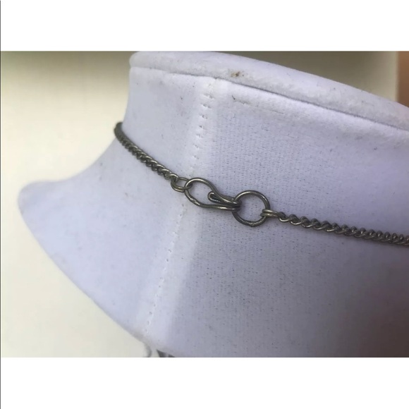 vintage Necklace pewter silver‎ tone necklace - Picture 7 of 7